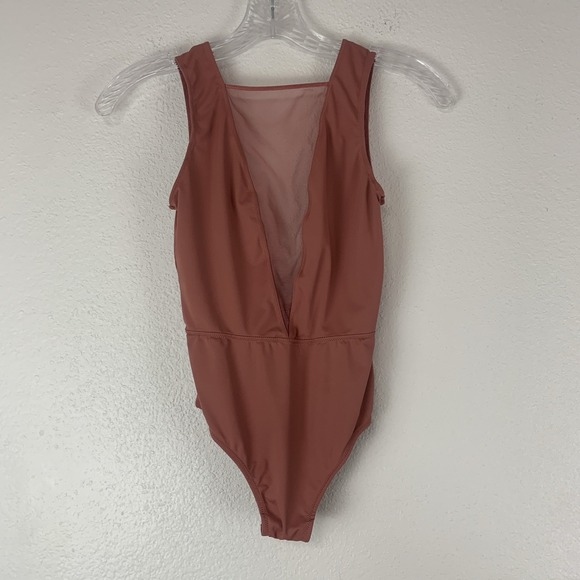 Victoria's Secret Tops - Victoria's Secret Bodysuit Womens‎ XS Dusty Rose Stretch Mesh Thong Sleeveless